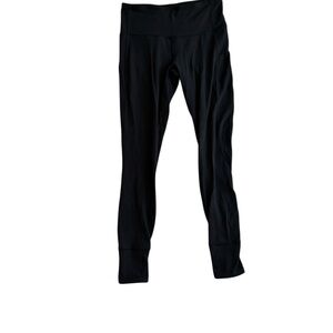 Lululemon Full Length Double Lined Black Cuff Leggings